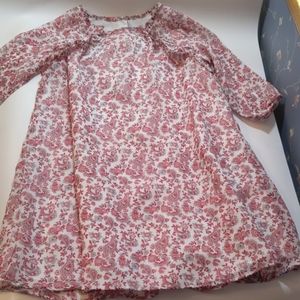 Marmellata Dress size 5 red gray Paisley sheer
